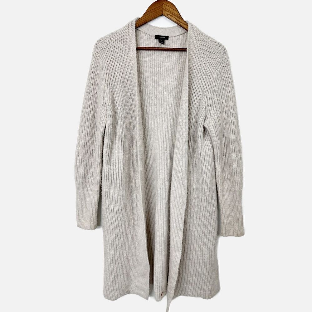 Halogen Long Open Front Cardigan Size Medium